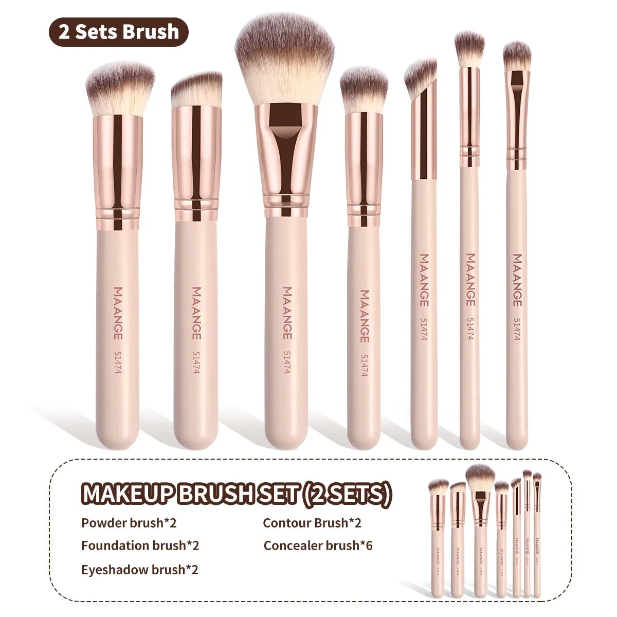 Set de 7 Brochas Olivia